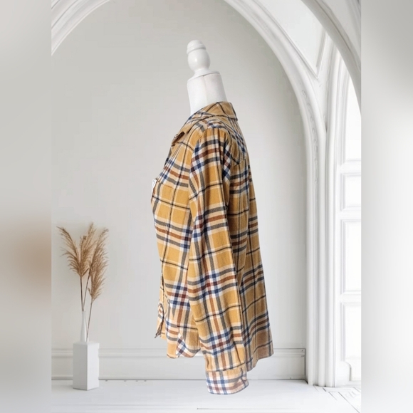 Sonoma Women's Yellow Plaid Flannel Size Small - New With Tags - Picture 2 of 4